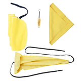 4PCS Saxophone Sax Care Kit 3pcs Cleaning Cloth + Mouthpiece Brush Musical Instrument Maintenance Tool