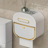 1pc Multifunctional Tissue Storage Box, Creative Toilet Roll Paper Holder, Wall Mounted Tissue Dispenser Container, Waterproof Bathroom Hanging Tissue Storage Rack, Bathroom Accessories