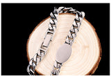 Fashion Trendy Men's S925 Silver Inlaid Black Agate Bracelet Simple