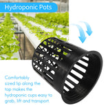 15 Pack 4 Inch Cups Slotted Mesh Wide Lip Filter Plant Net Pot Bucket Basket for Hydroponics