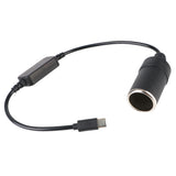 5V 12V Converter Cable Extender USB Type C Chargers To Cigarette Lighter Socket Power Adapter Electronics Car Accessories