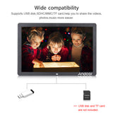 Andoer 17inch Digital Photo 1920*1080 High Resolution LED Screen Electronic Picture Frame Video Player with Remote Control