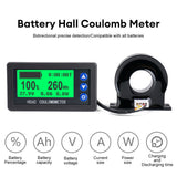 DC9-100V 100A 200A 300A 400A Lifepo4 Lead-acid Li-ion Lithium Capacity Power Battery Monitor Hall Coulomb Meter 12V 24V 36V 48V