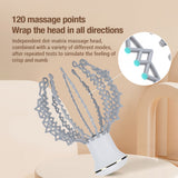 Electric Fatigue Stress Relief Massager Rechargeable 12-Claw Instrument Head Acupoints Massage Scalp Care Device