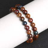 Women's And Men's Single Circle Colorful Pattern Ball Bead Bracelet