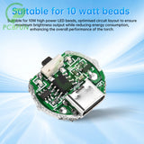 Flashlight USB28 Charging Driver 25mm 26mm 28mm Power Supply Circuit Board U2/L2 Bulb 18650/26650 Battery With Switch