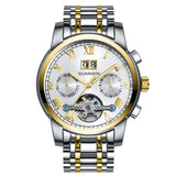 GUANQIN Business Sports Tourbillon Men's Mechanical Automatic Watch Hollow Design Stainless Steel Sapphire 30M Waterproof 2022