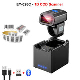 Bluetooth Barcode Scanner 2D Wireless Warehouse Portable Mini Wearable Ring 1D Bar Code Reader Support Android iOS Windows