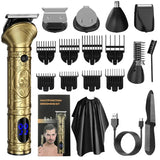 NEW 697 6 in 1 Grooming Kit Hair Clipper Nose Shaver Body Trimmer Professional Rechargeable Metal Vintage