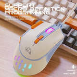 M2 Esports RGB Colorful Breathing Light Wired Gaming Mouse 9 Button 12800 DPI USB Rechargeable Mute Backlight Mice