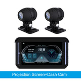 5inch Motorcycle GPS Navigation Driving Recorder Wireless CarPlay＆Android Auto Portable Touch Outdoor IPSX7 Waterproof Navigator