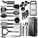 Non stick heat-resistant kitchen utensils, nylon and stainless steel utensil sets
