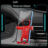 Robot Air Vent Mount Anti Shock Cell Holder Car Cradle Automatic Grab Phone