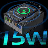 260W High Power Laptop & Cell Phone Charger - Fast QC3.0 PD3.1 Multi-Port Charging, Wireless Charging. UK Plug.