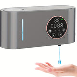 1pc Automatic Liquid Soap Dispenser, Wall Mounted Hand Sanitizer Soap Dispenser, 5-level Adjustable Shampoo Shower Gel Soap Dispenser, 500ML Large Capacity Lotion Container For Bathroom, Bathroom Accessories
