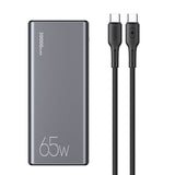 USAMS 30000mah 65watt Ban Station Portable Charger Pd Slim Powerbank Fast Charging Mini Power Bank for Laptop