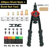 BT-606 Mandrel Gun, Heavy Duty Rivet Nut Setter Tool Kit,Threaded Tool,Threaded Insert Hand Riveter M3-M8