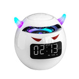 Wireless Bluetooth Speakers Cool Little Devil Look Mini Desktop Subwoofer Portable Radio Stereo Sound Speaker With LED Time Display