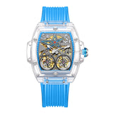 Watches men ONOLA Luxury Fashion Plastic Transparent Hollow Full Automatic Mechanical Watch for Men Waterproof Clock