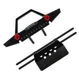 Metal Front Rear Bumper With LED Light For Axial SCX10 Traxxas TRX4 1/10 RC Crawler Car Cherokee Body Upgrades Parts Accessories