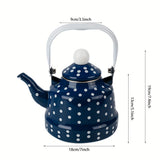 1Pc Enamel Tea Kettle Stainless Steel Teapot Stovetop Tea Kettle Coffee Pot Coffee Kettle Lovely Enamel Teapot For Loose Leaf Tea