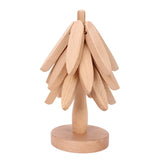 3/4PCS Tree Design Stand Wooden Decorative Anti Scald Heat Resistant Table Mat Coaster Wood Placemat Pot Tableware Decor