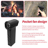 120000/110000RPM 45m/s Mini Violent Multi-purpose Turbo Jet Fan Build in Battery