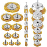 Wire Brush Drill Set 21 Pieces, Drill Bit 1/4In Hex Shank,Wire Brush For Drill Rust Removal, Wire Brush