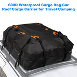 600D Waterproof Car Roof Cargo Carrier Universal Lage Storage Cube Bag 20 Cubic feet for All Cars
