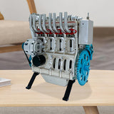 DM113 Car Engine Assembly Kit Full Metal 4 Cylinder Building Science Educational Toys