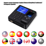 Access Control Attendance Machine - Fingerprint/Password/ID Card Recognition, Time Clock with 2.4-Inch Screen, Employee Recorder