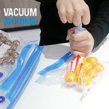 Kitchen Sealer Set Vacuum Bags Food Reusable Packages Freezing with Hand Pump Bag for Sous Vide