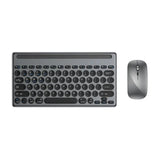 Keyboard Mouse Set 78key Bluetooth Wireless Four-Mode Type-C Charging Keypad with Card Slot Bracket for Desktop Laptop Office PC