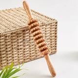 Beech wood yoga massage roller lumbar cervical shoulder back leg wooden stick thin body meridian fiess massager