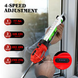 Cordless Caulking 10oz/300ml Electric Silicone 4 Adjustable Speed Adhesive Gun with LED Light for 18V Battery