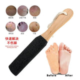 Portable Frosting Rubbing Board Wood Handle Peeling Sole Scraping Heel Calluses Horny Foot Pedicure Tool