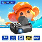 H96 MAX W11 DVD Player 1080P LED Android 9 4K 2G 16G 260ANSI BT4.1 Cinema Outdoor Portable Projector RK3228A