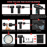 Compressed Cleaner With Digital Screen Brush Motor 100W 7500mAh Replace Air Can/ Computer Duster Car Cleaning Supplie