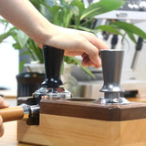 51mm 53mm 58mm Tampers Spring Loaded Ripple Base Aluminum Self Leveg Espresso Coffee Tamper Kit