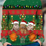 Women's Christmas Long-sleeved 3D Printed Sweater