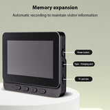 2.4G Wireless Visual Intercom - 4.3 Inch IPS Screen, BT Interconnect, Video Monitoring Intelligent Doorbell with Two-Way Intercom.
