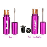 ZTTO Bicycle Tubeless Tyre Fast Repair Kit MTB Road Bike Tires Punctur Sealant Rubber Strip Drill Tool Handle Bar End Hidden