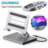 Mobile Bracket HUB Aluminum Alloy Docking Station Laptop Stand HDMI-Compatible Multiple Ports Hub 4K 60HZ 5Gbps Gigabit Ethernet