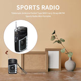 Mini Portable AM FM Radio Dual Band Pocket Radio MP3 Music Player Support Headphone Jack Telescopic Antenna