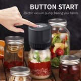 1set, Mason Jar Electric Vacuum Sealer With 10 Lids, Wide Mouth And Regular Mason Jar Food Storage Automatic Canning Sealing Machine Kit