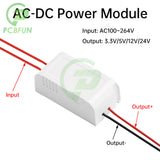 AC-DC AC100-264V to DC3.3V5V12V24V 5W Switching Supply Module with Case LED Power Plate