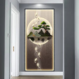 Living room entrance green plant waterproof wall stickers decorative paintings
