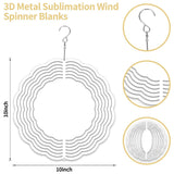 6 Pack 10 Inch Sublimation Wind Spinner Blanks,3D Sublimation Wind Spinner Blanks for Indoor Outdoor Garden Decoration A