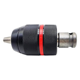 1.5-13Mm Keyless Drill Chuck 1/2Inch-20UNF with SDS-Plus 1/4Inch Hex Shank 1/2Inch Socket Square Wrench Adapter