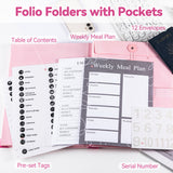 Document Organizer Folio with 12 Pockets Envelopes in Case I Go Missing Binder Important FileOrganizer Comes Labels Sticker